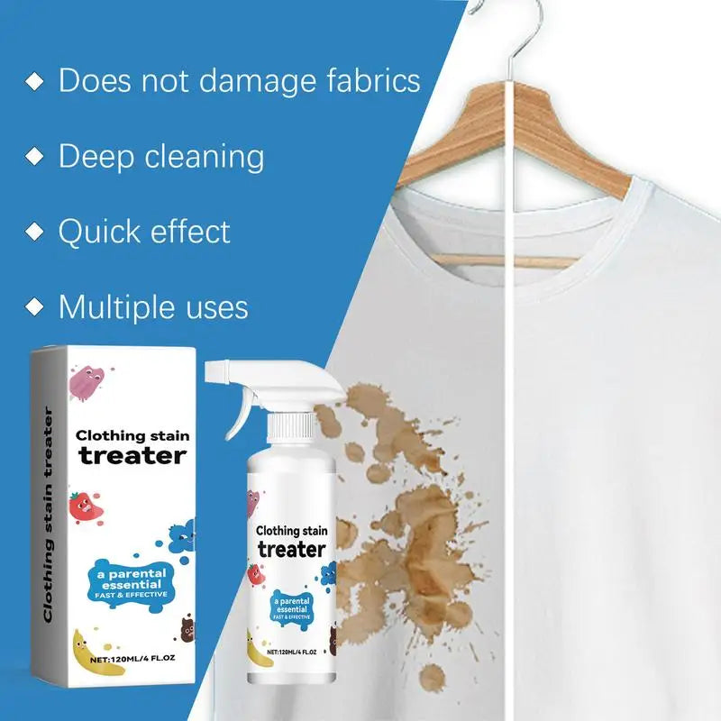 120Ml Spray Stain Remover Fabric Stain Treater Spray for Spot Cleaning Portable Stain Treater Spray for Clothes Underwear Carpet