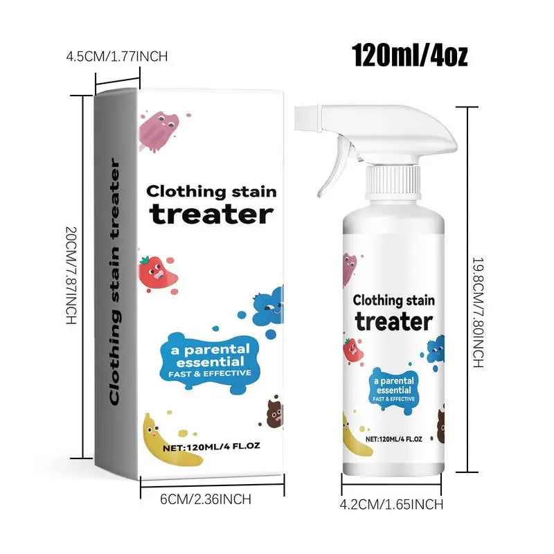 120Ml Spray Stain Remover Fabric Stain Treater Spray for Spot Cleaning Portable Stain Treater Spray for Clothes Underwear Carpet